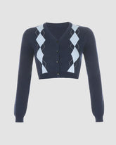 Academia Nymphoid Argyl Cardigan